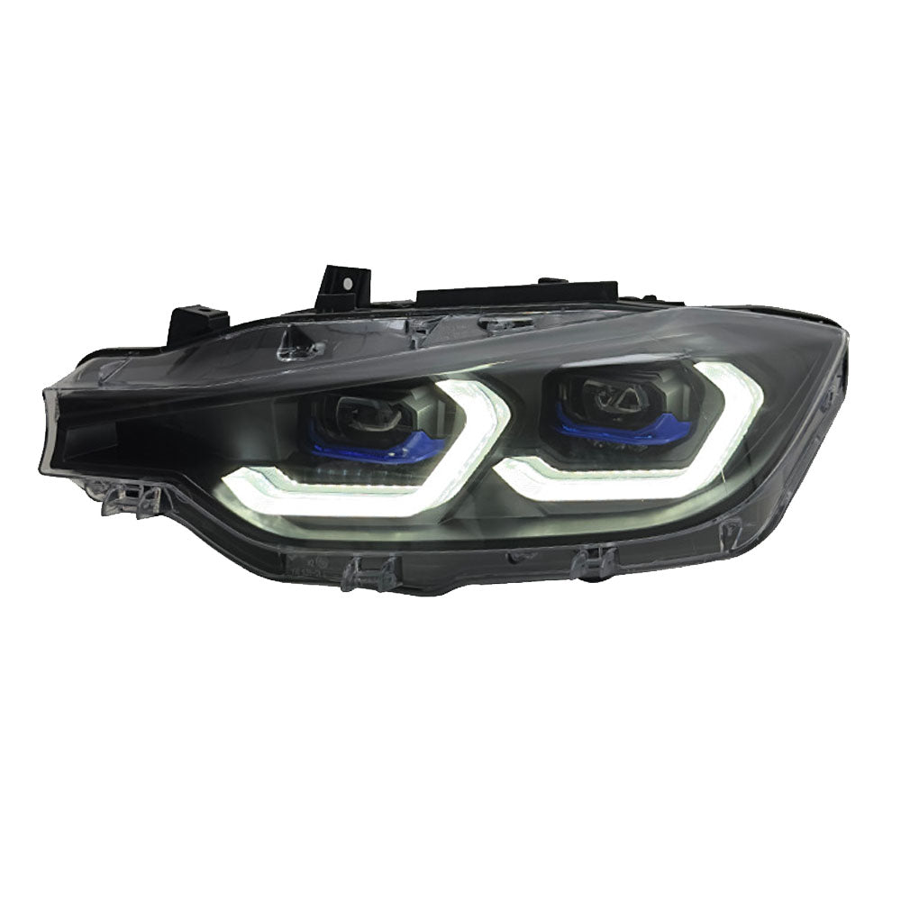F30 3 Series G80 Style Duel Colour Lazer Headlights (White/Yellow)