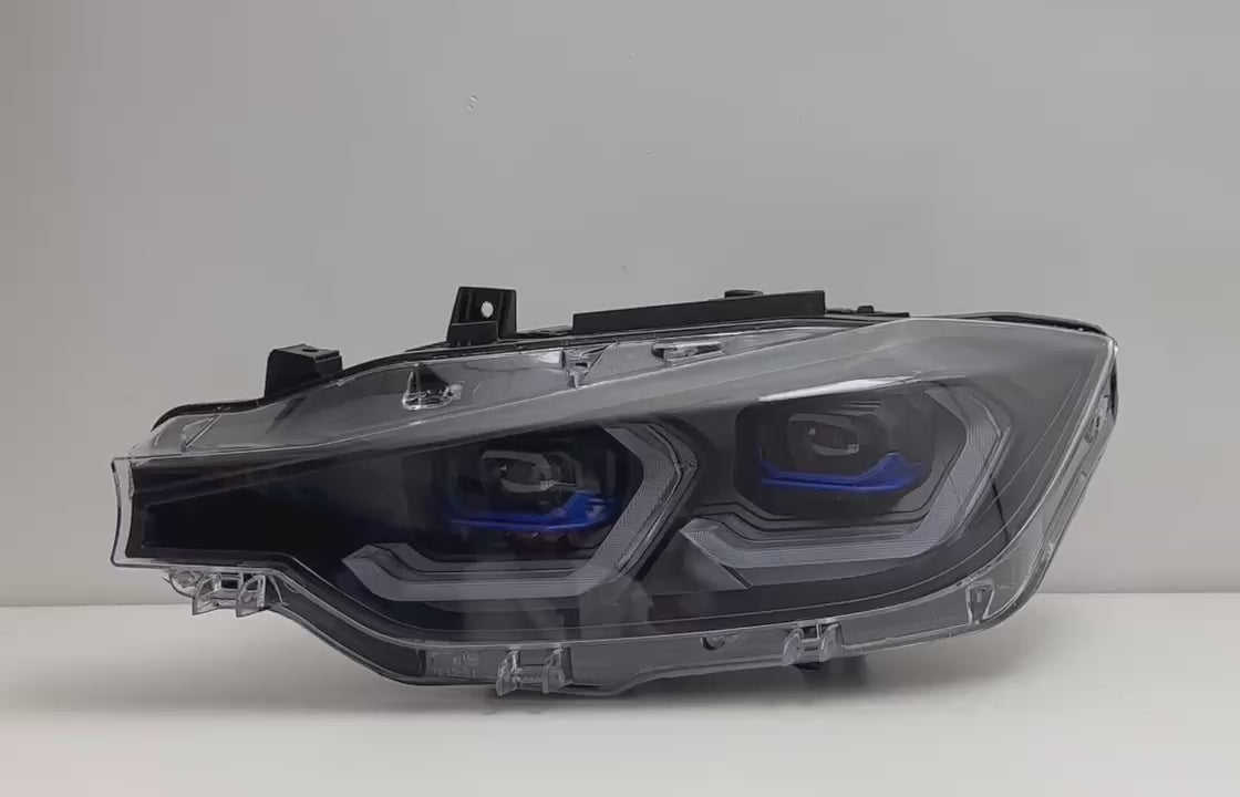 F30 3 Series G80 Style Duel Colour Lazer Headlights (White/Yellow)