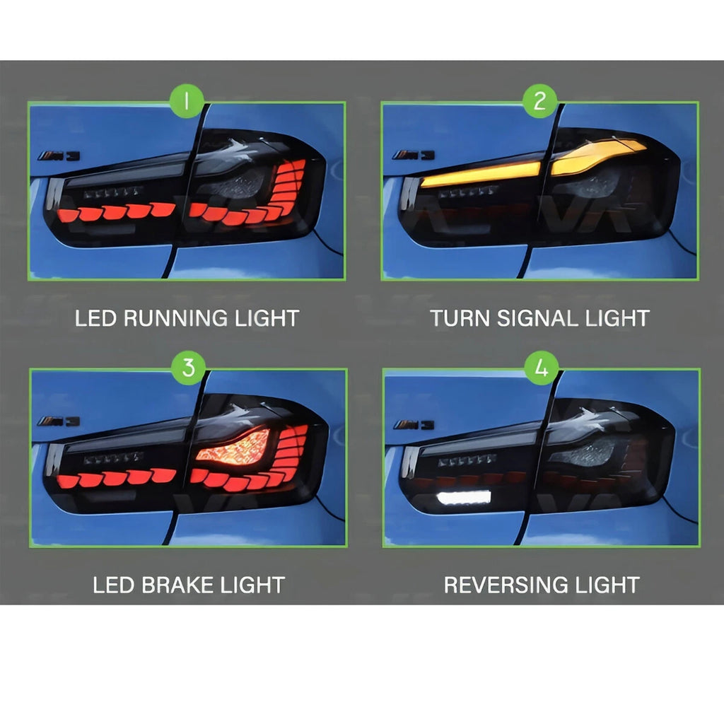 BMW 3 Series VLAND LED Tail Lights GTS Style Rear Lamps Dynamic Turn Signal Plug & Play Upgrade